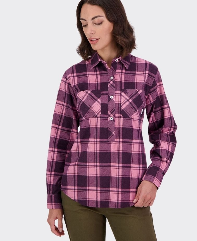Swanndri Womens Egmont Shirt - Grape