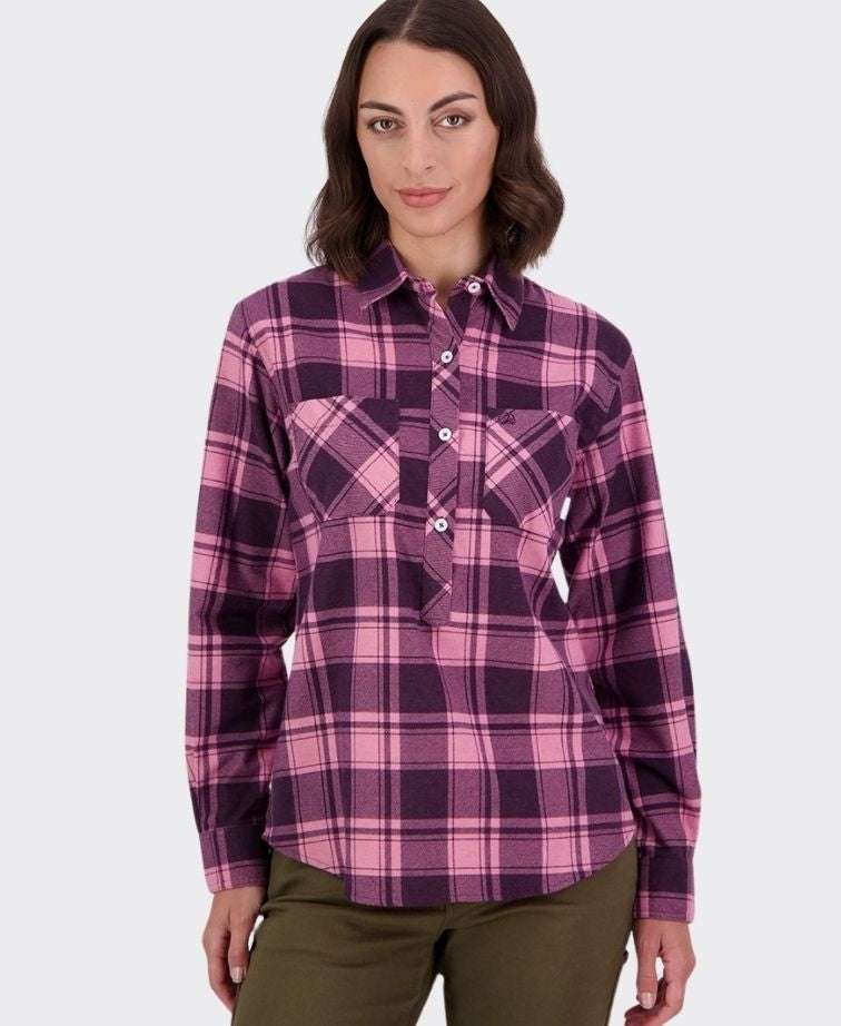 Swanndri Womens Egmont Shirt - Grape