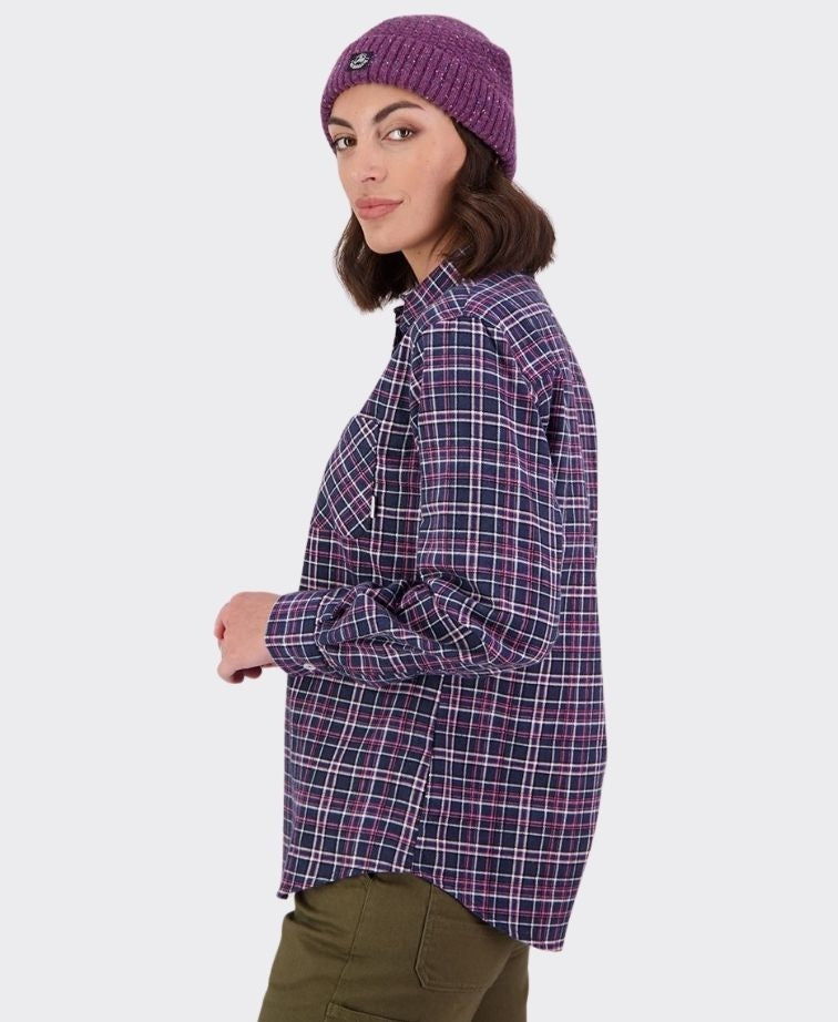 Swanndri Womens Egmont Shirt - Pink Navy
