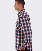 Swanndri Barn Yarn Dye Shirt - Navy/Copper