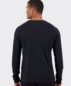 Swanndri Carlton L/S Merino Tee - Dk Olive/Black
