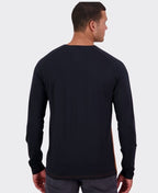 Swanndri Carlton L/S Merino Tee - Dk Olive/Black