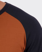 Swanndri Carlton L/S Merino Tee - Rust/Black