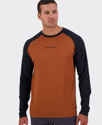 Swanndri Carlton L/S Merino Tee - Rust/Black