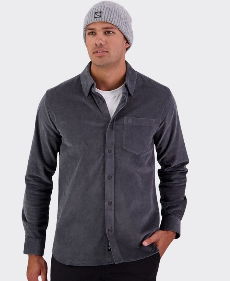 Swanndri Ranfurly Corduroy Shirt - Dk Shadow