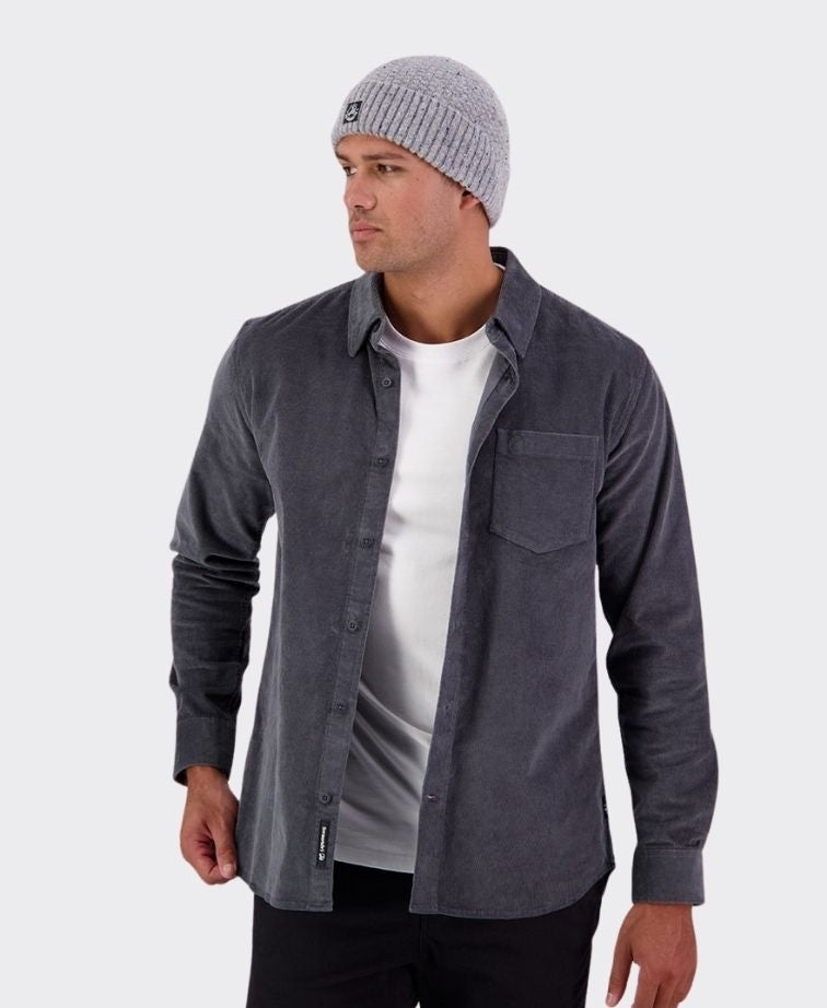 Swanndri Ranfurly Corduroy Shirt - Dk Shadow