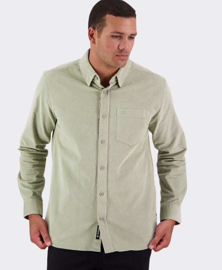 Swanndri Ranfurly Corduroy Shirt - Horizon Grey