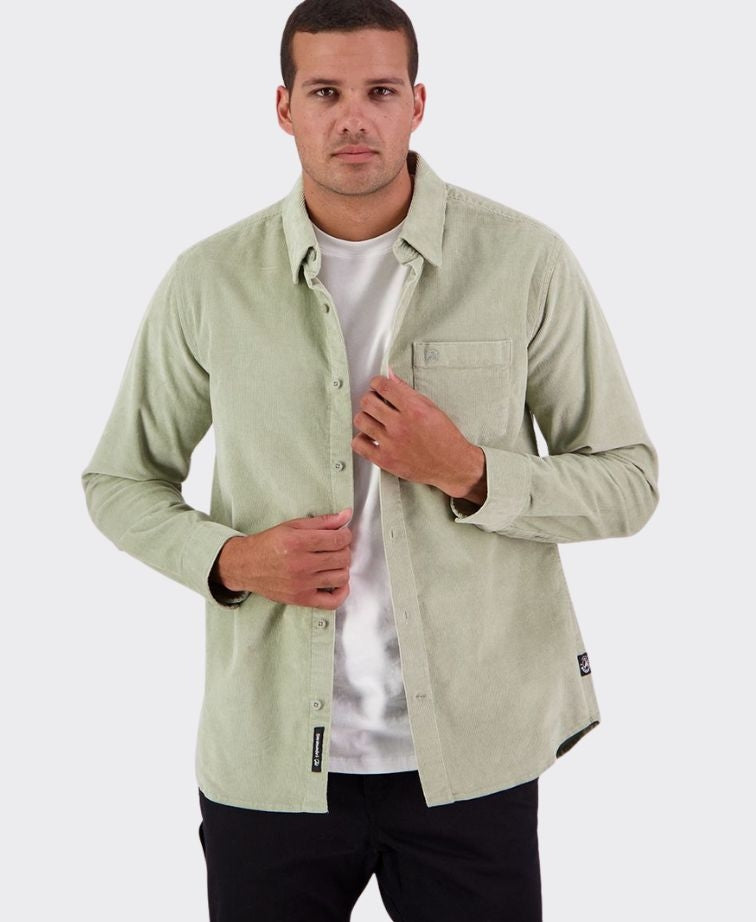 Swanndri Ranfurly Corduroy Shirt - Horizon Grey