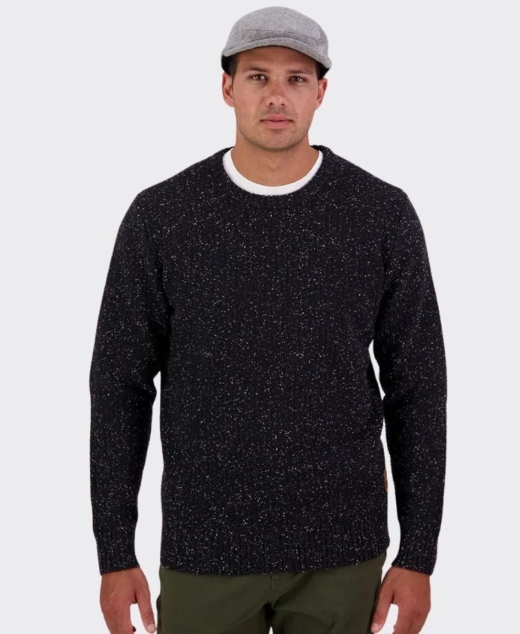 Swanndri Sentry Hill Knit Crew - Black