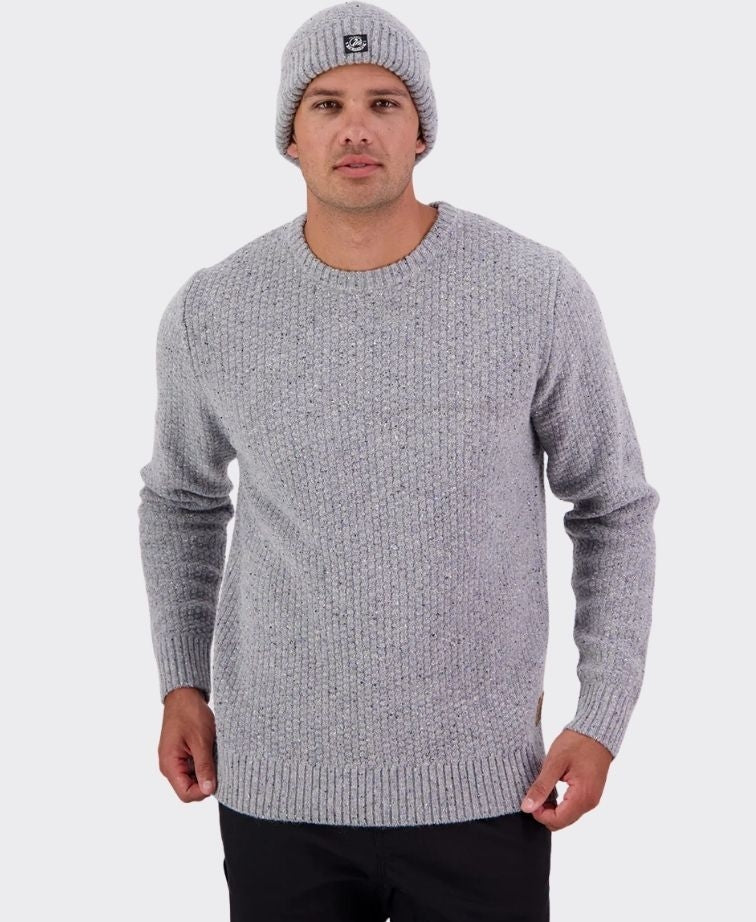 Swanndri Sentry Hill Knit Crew - Grey Marle
