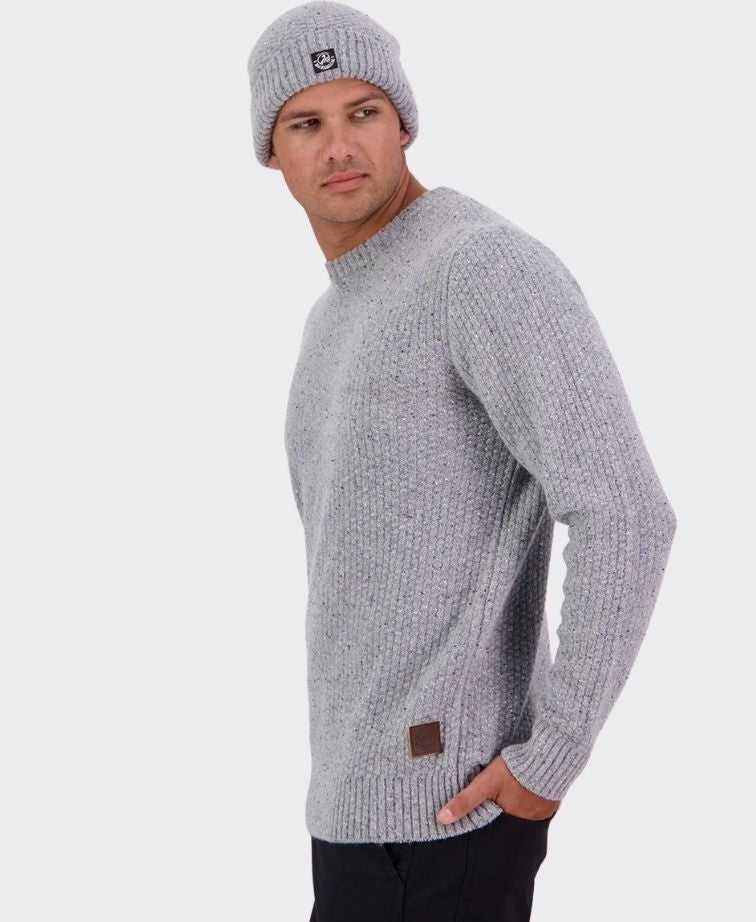 Swanndri Sentry Hill Knit Crew - Grey Marle