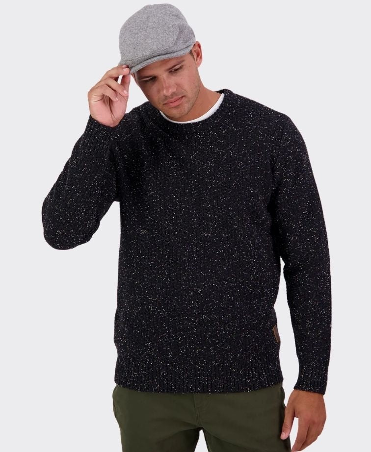 Swanndri Sentry Hill Knit Crew - Black