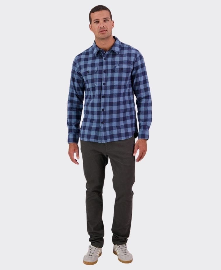 Swanndri Taranaki Tailor Shirt - Oceanview/Navy