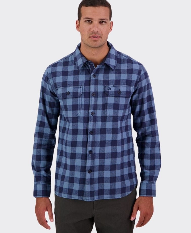Swanndri Taranaki Tailor Shirt - Oceanview/Navy