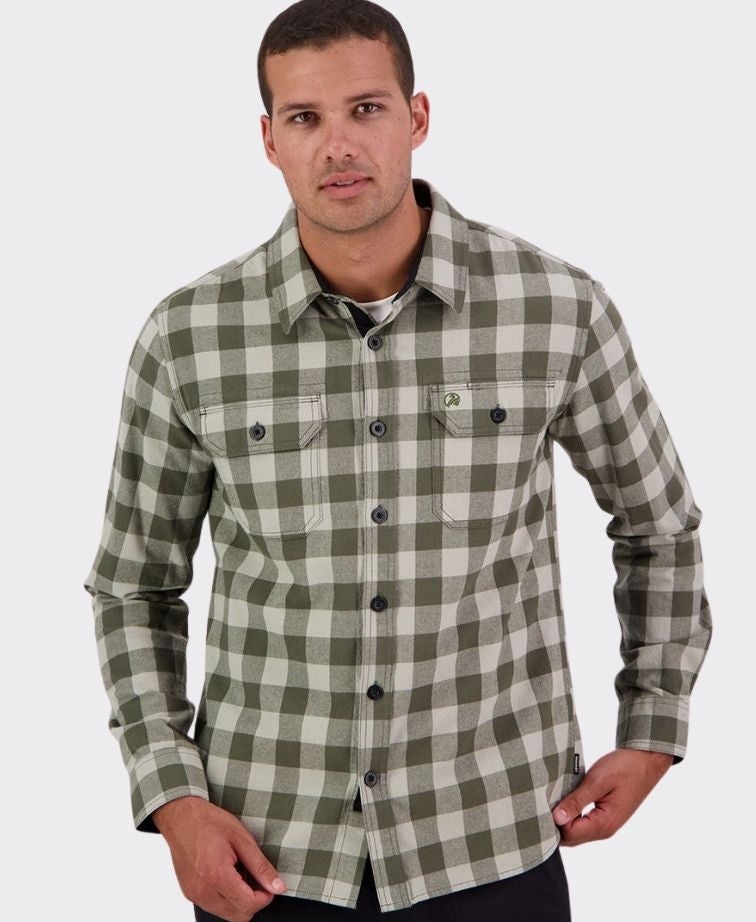 Swanndri Taranaki Tailor Shirt - Grey/Olive