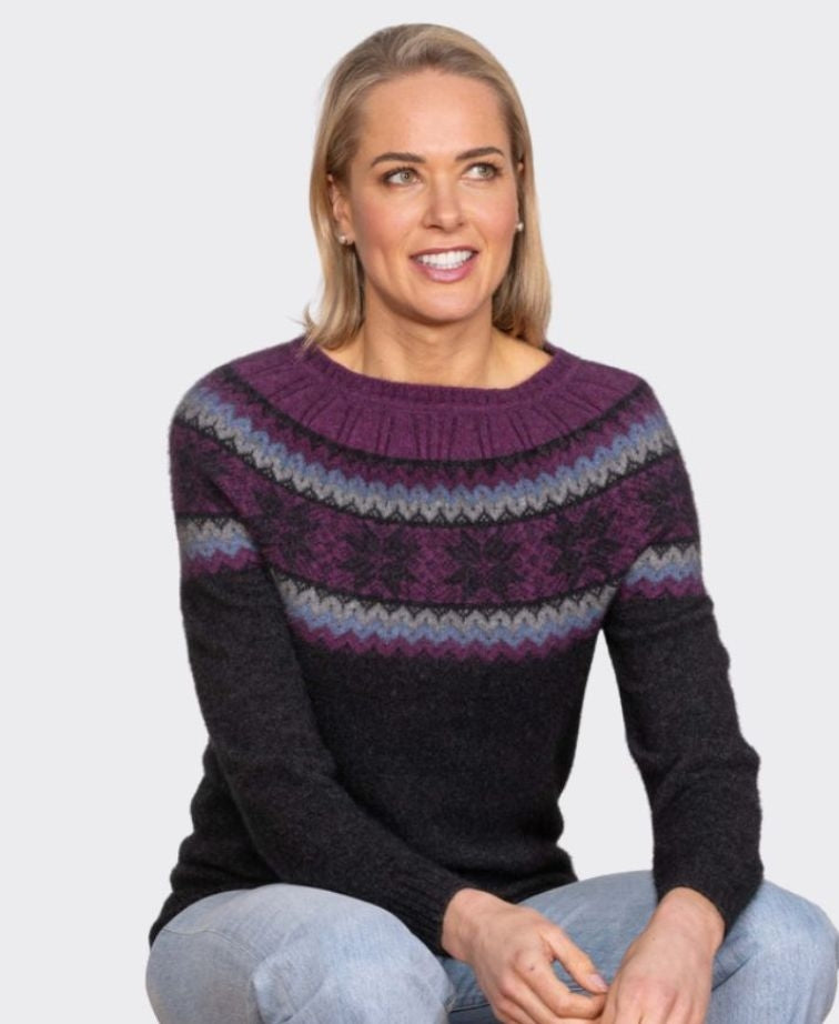 Noble Wilde Womens Norwdarn Sweater - Twilight Base