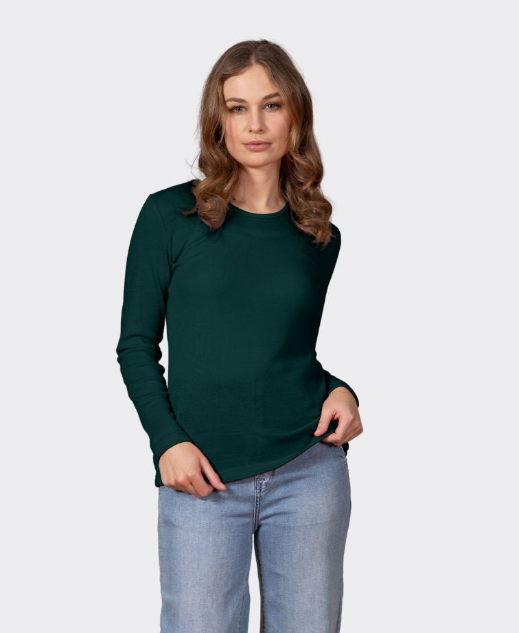 Bay Road Merino Womens Crew - Dragonfly