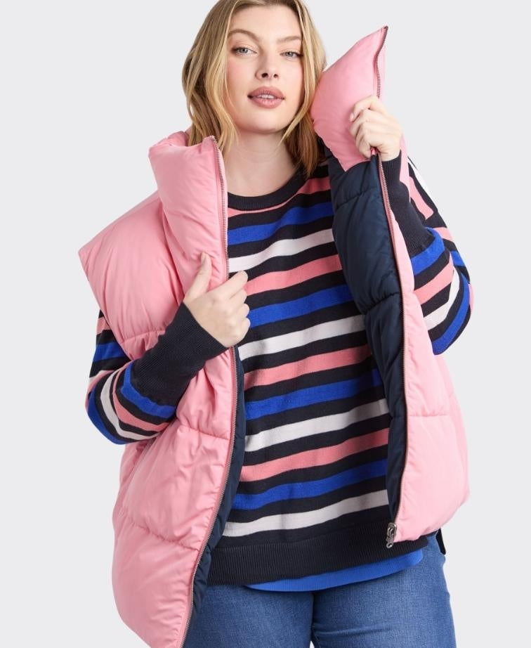Elm Vest Kit Puffer Reversible - Charm Pink