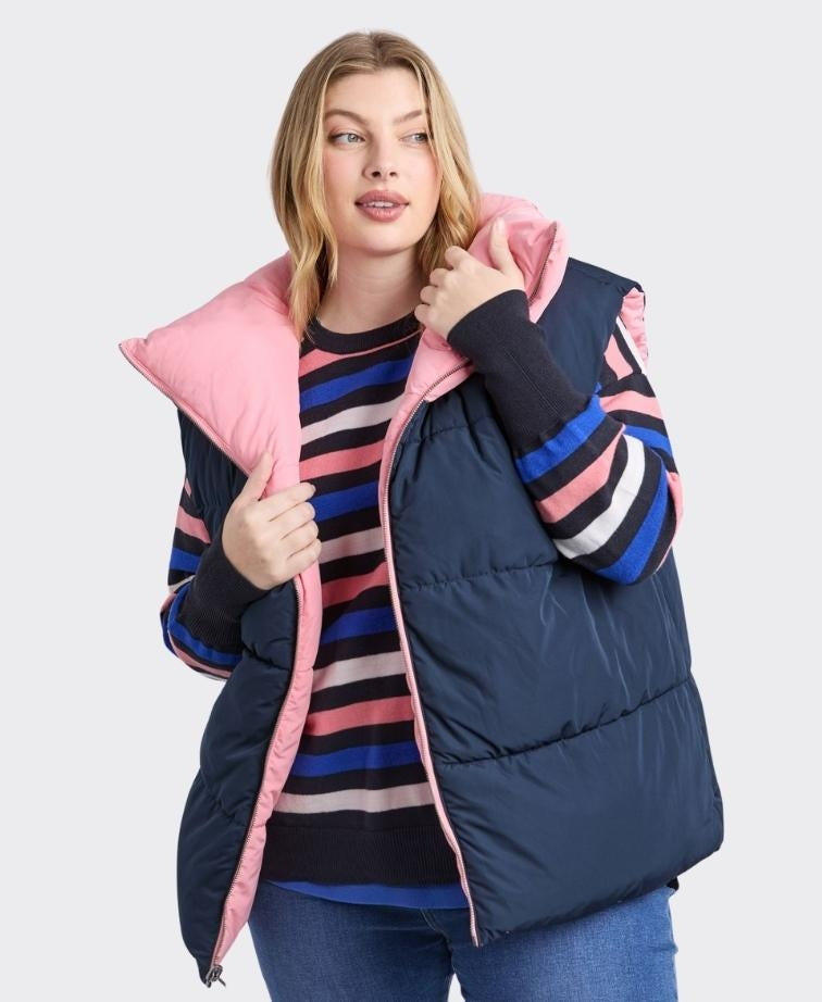 Elm Vest Kit Puffer Reversible - Charm Pink