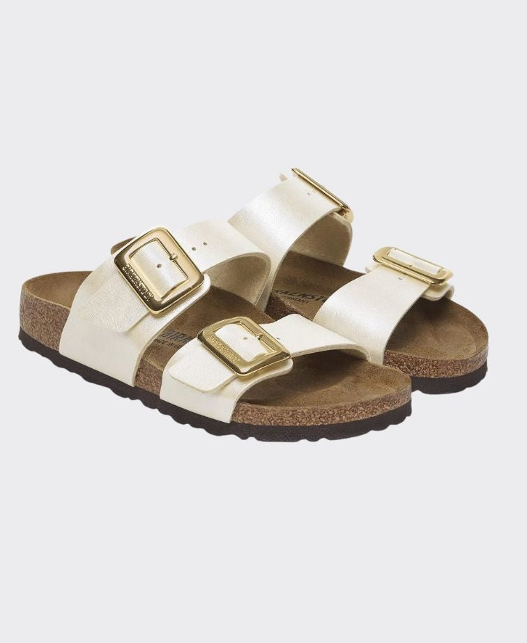 Birkenstock Sydney Cushion Buckle Graceful Pearl White Regular - Pearl White