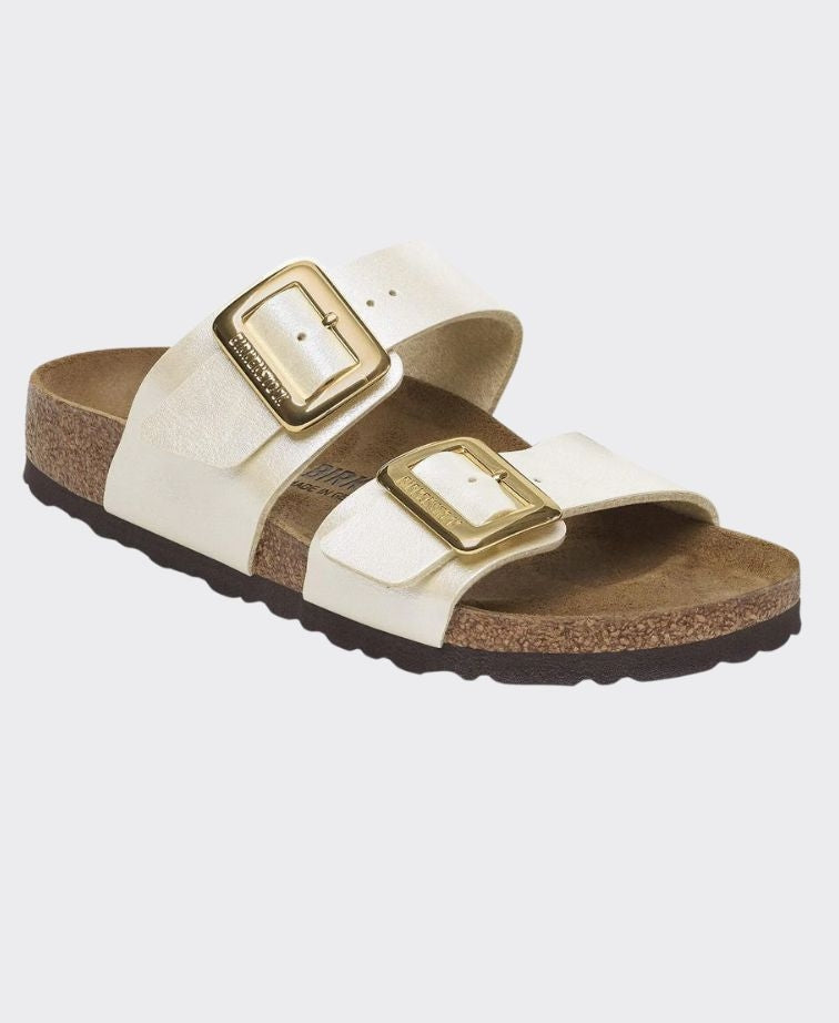 Birkenstock Sydney Cushion Buckle Graceful Pearl White Regular - Pearl White