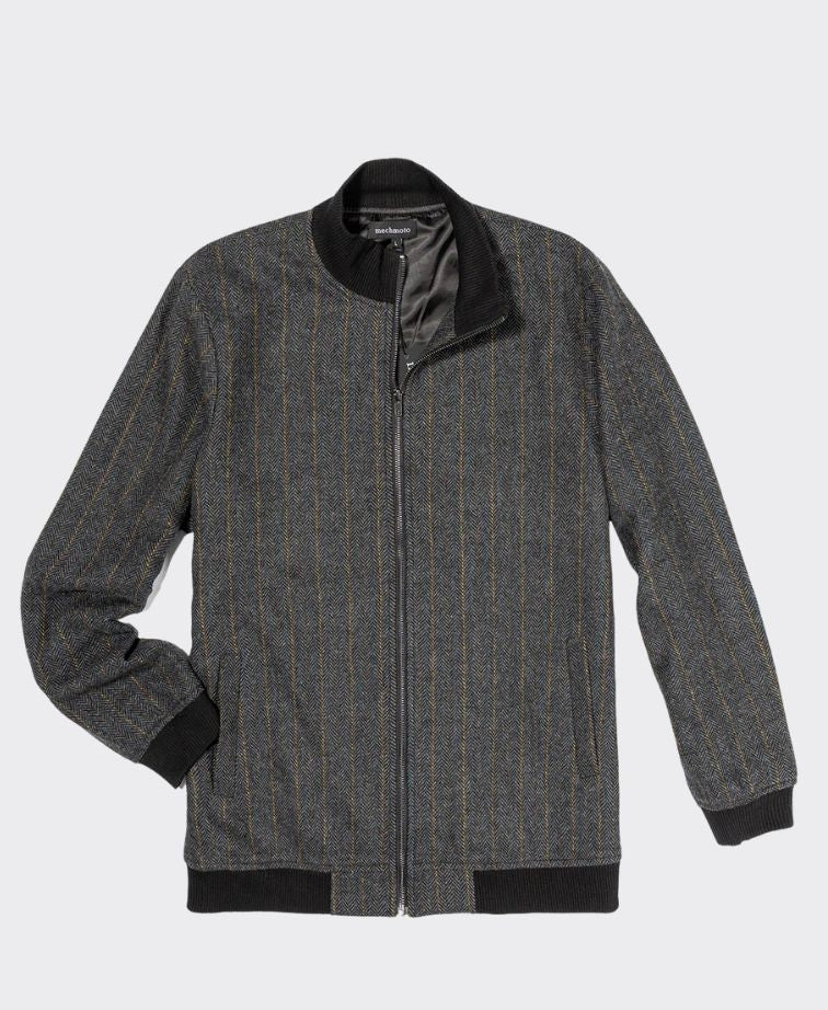 Mechmoto Jacket Zip Bomber - Charcoal