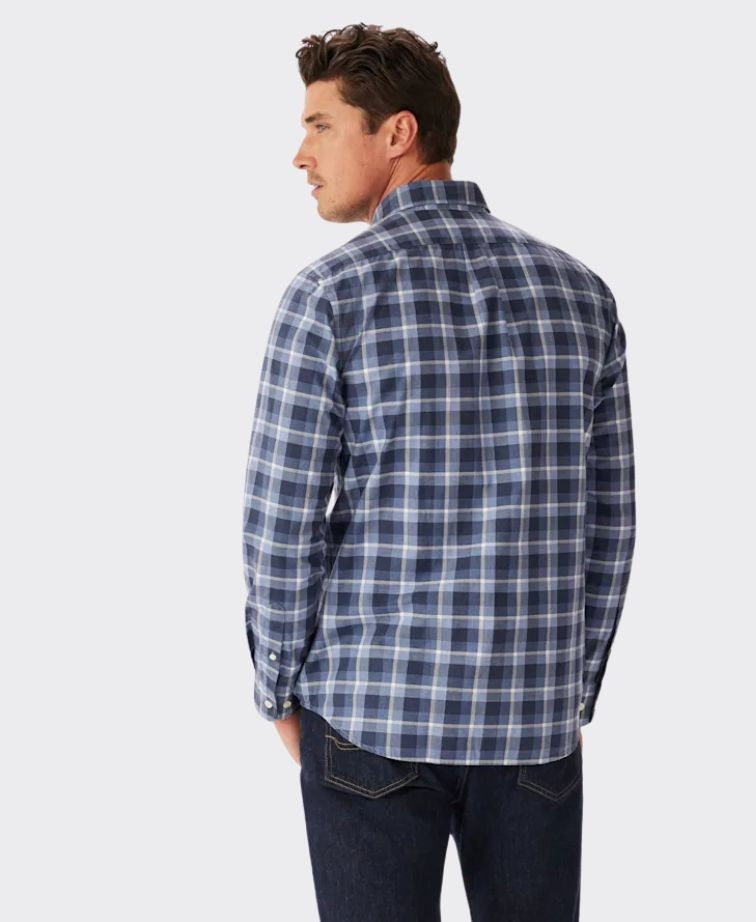 RMW Regular Oxford Check BDC Shirt - Blue/Navy/White