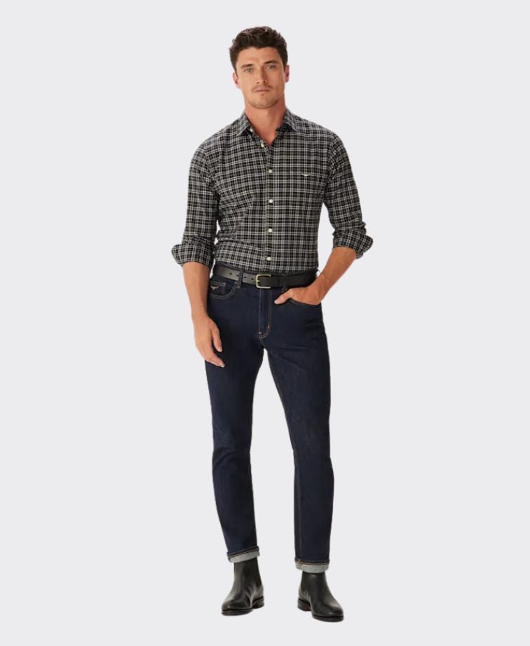 RMW Regular Poplin Check Shirt - Black/White