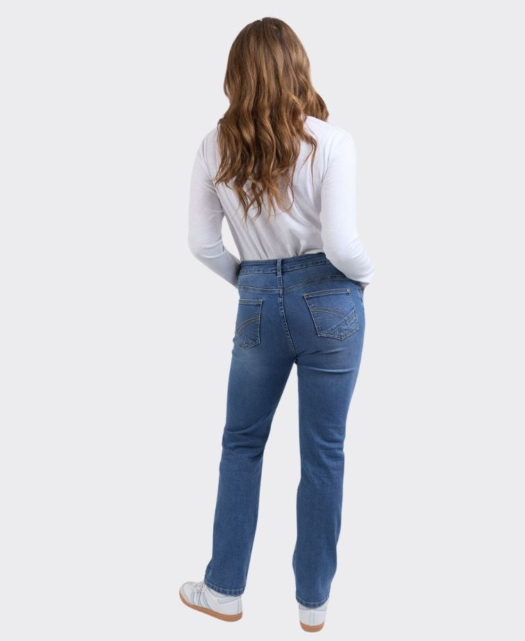 Elm Jean Ada Full Length - Mid Blue Wash