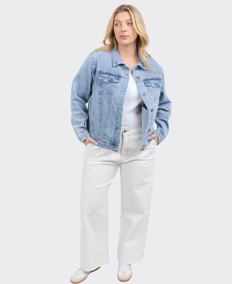 Elm Jacket Becca Denim - Light Blue Wash