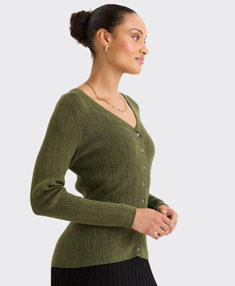 Yarra Trail Cardi Mica - Khaki