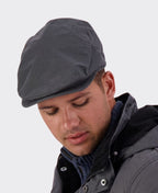 Swanndri Birmingham Oilskin Flat Cap - Charcoal