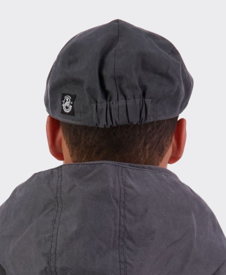Swanndri Birmingham Oilskin Flat Cap - Charcoal