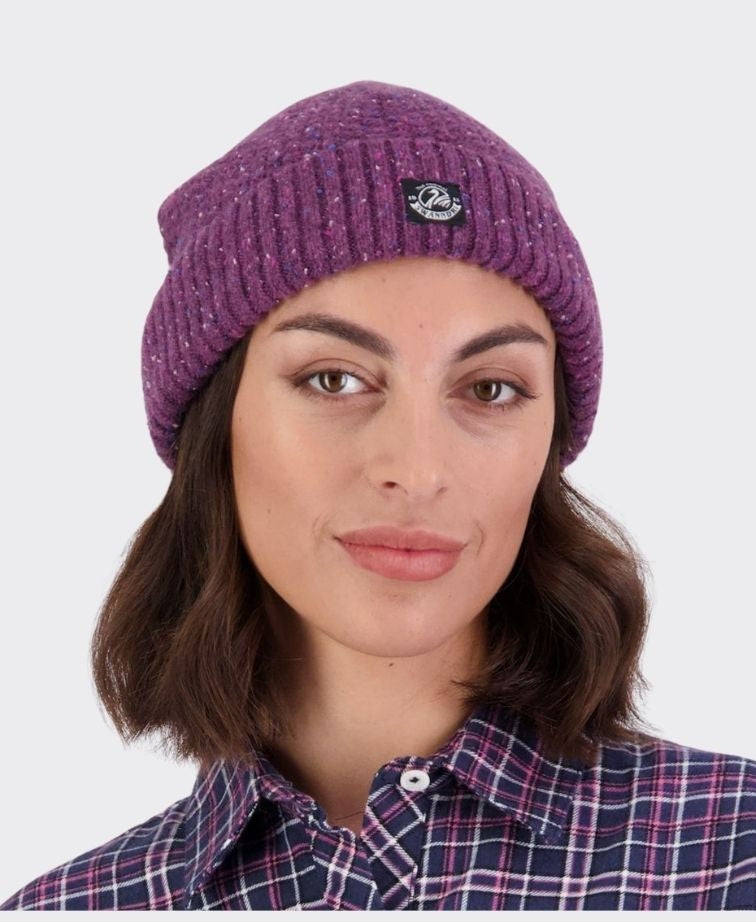 Swanndri South Rd Waffle Beanie - Dark Plum