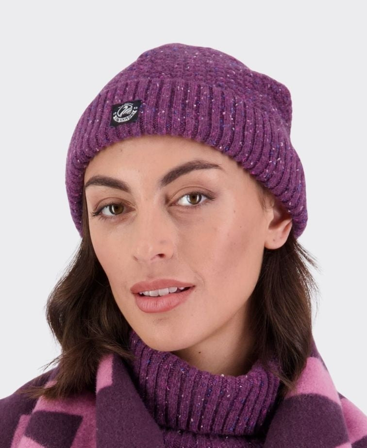 Swanndri South Rd Waffle Beanie - Dark Plum