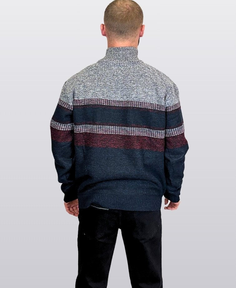 Sugar Knit Theo Full Zip - Wine