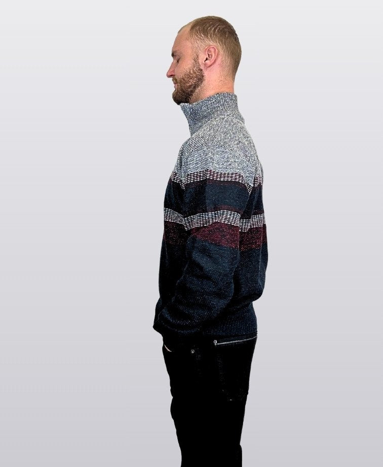 Sugar Knit Theo Full Zip - Wine