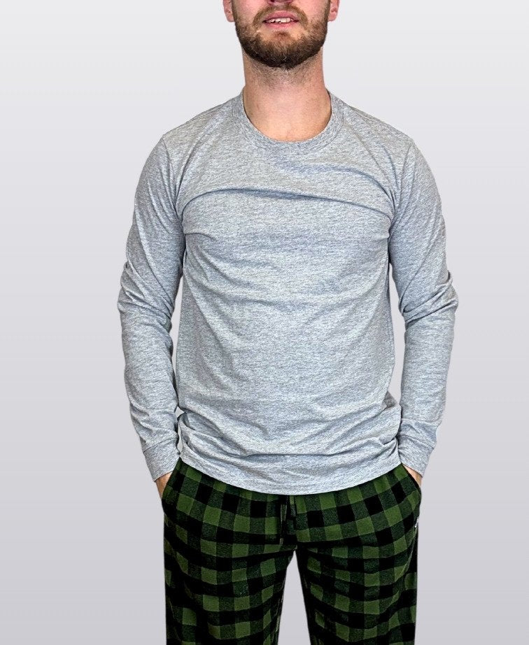 Cloke Tee L/S Loafer - Grey Marle