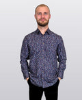 Portobello Road Shirt L/S Floral Print - Blue