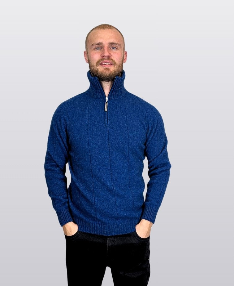 Noble Wilde Mens Javelin Zip Neck - Tahiti