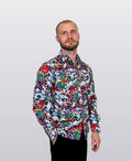 Berlin Shirt L/S World Satin Print - Multi