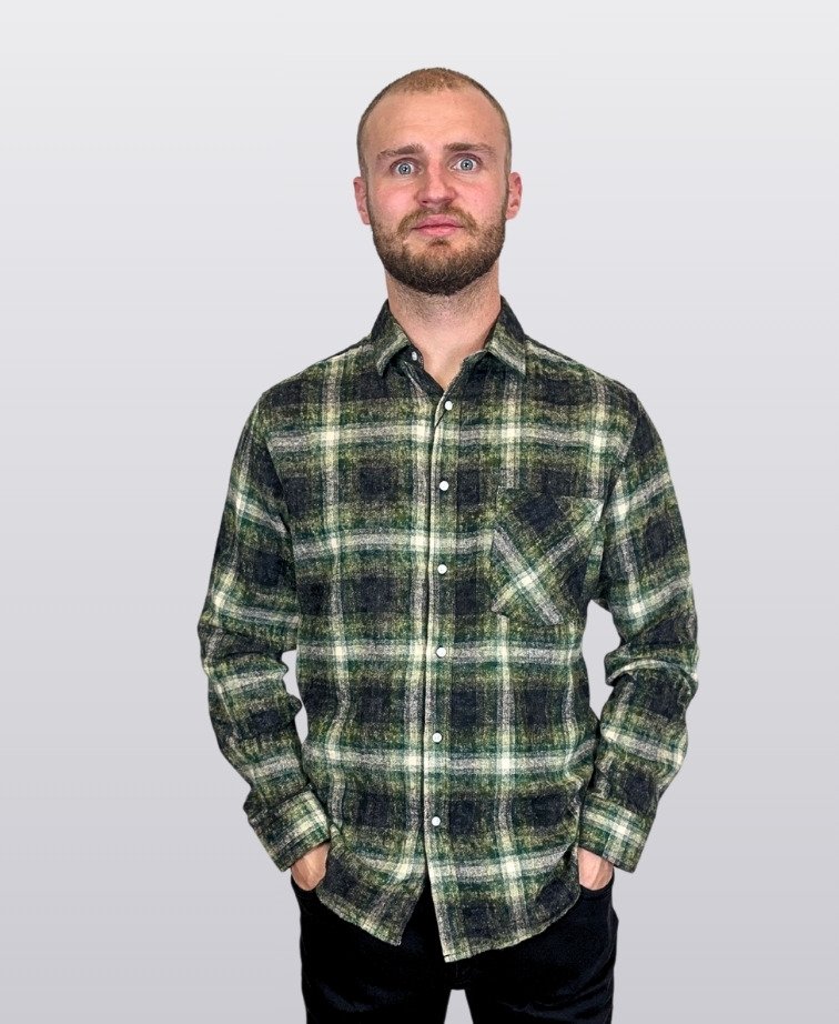 Mechmoto Shirt L/S Brushed Cotton - Forest