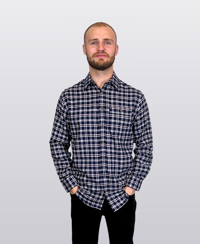 Vonnella Shirt L/S Check - Burgundy