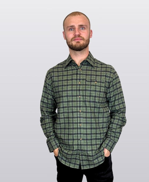 Vonnella Shirt L/S Check - Olive