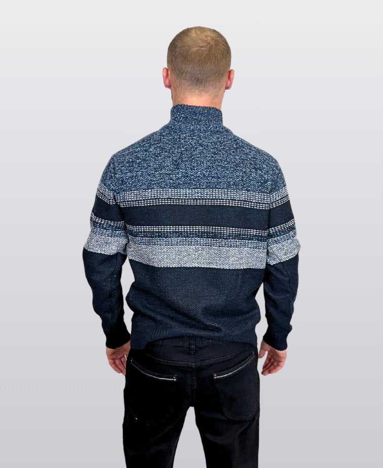 Sugar Knit Branson 1/4 Zip - Indigo