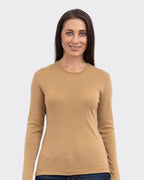 Bay Road Merino Womens Crew - Caramel