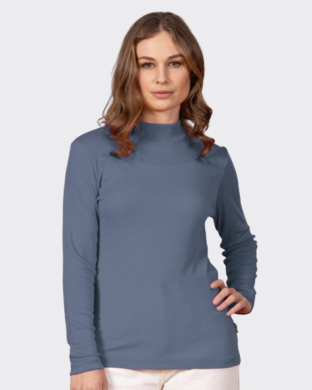 Bay Road Merino Womens Turtle Neck - Sea Mist
