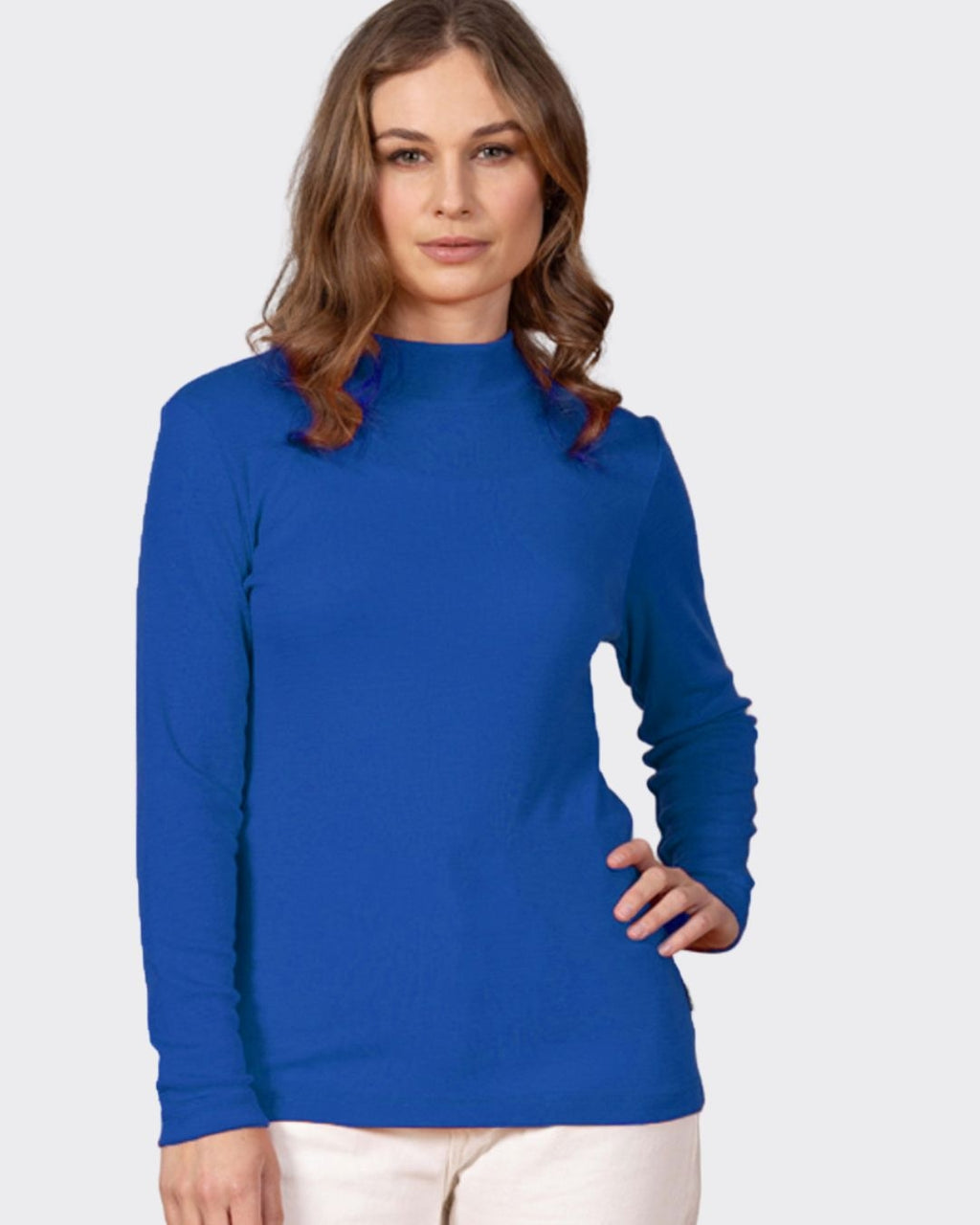 Bay Road Merino Womens Turtle Neck - Boston Blue
