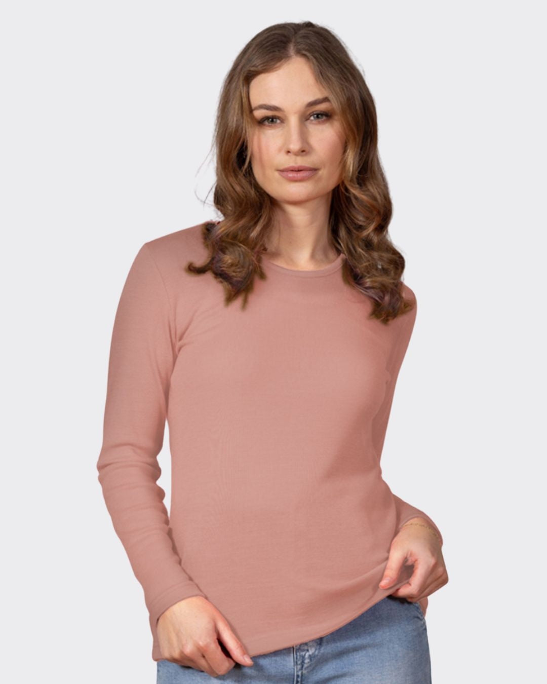 Bay Road Merino Womens Crew - Blush