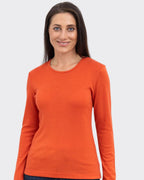 Bay Road Merino Womens Crew - Chilli